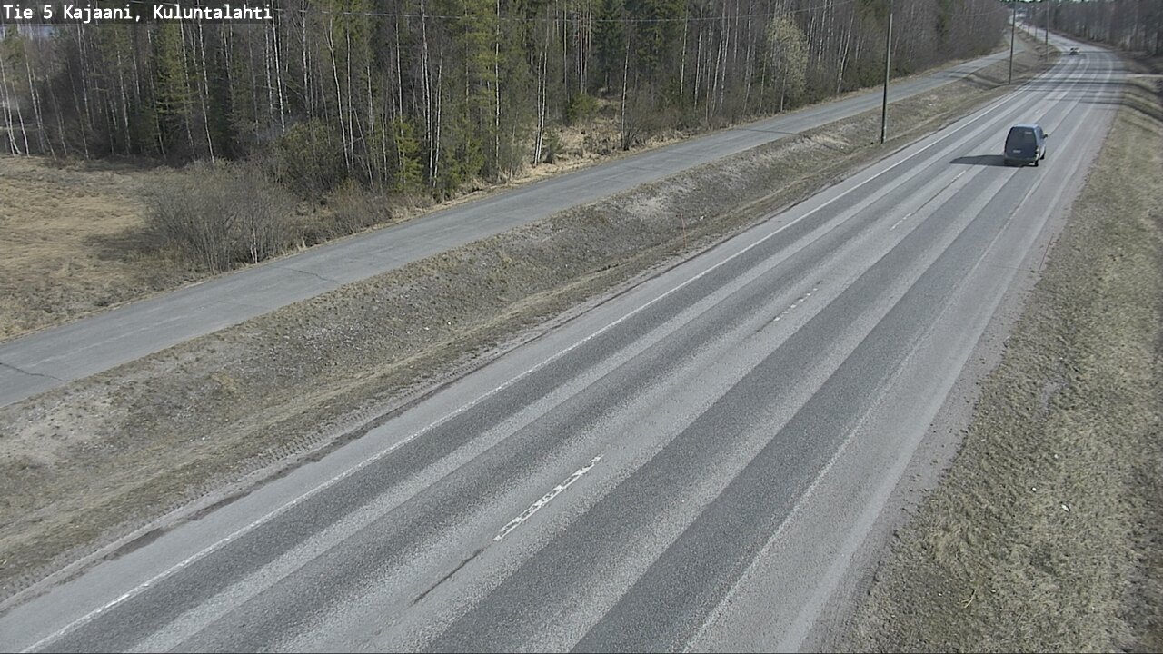 Weather Camera Image Väg 5 Kajaani, Kuluntalahti, Kajaani, Kainuu