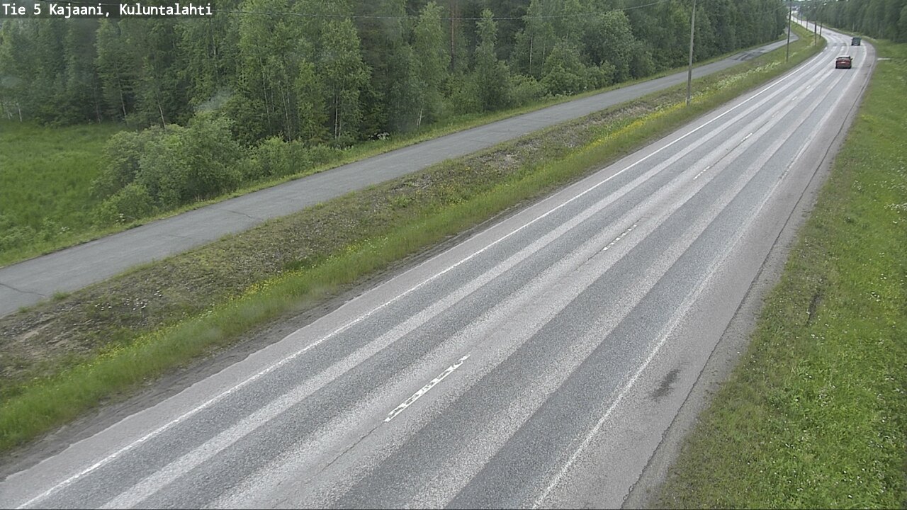 Weather Camera Image Väg 5 Kajaani, Kuluntalahti, Kajaani, Kainuu