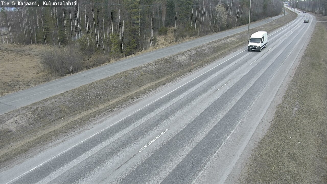 Weather Camera Image Väg 5 Kajaani, Kuluntalahti, Kajaani, Kainuu