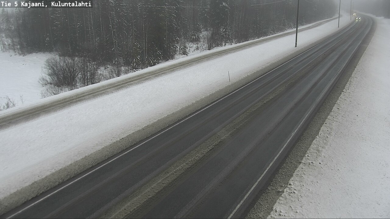 Weather Camera Image Väg 5 Kajaani, Kuluntalahti, Kajaani, Kainuu