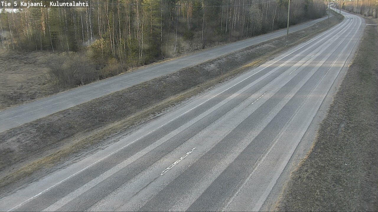 Weather Camera Image Väg 5 Kajaani, Kuluntalahti, Kajaani, Kainuu
