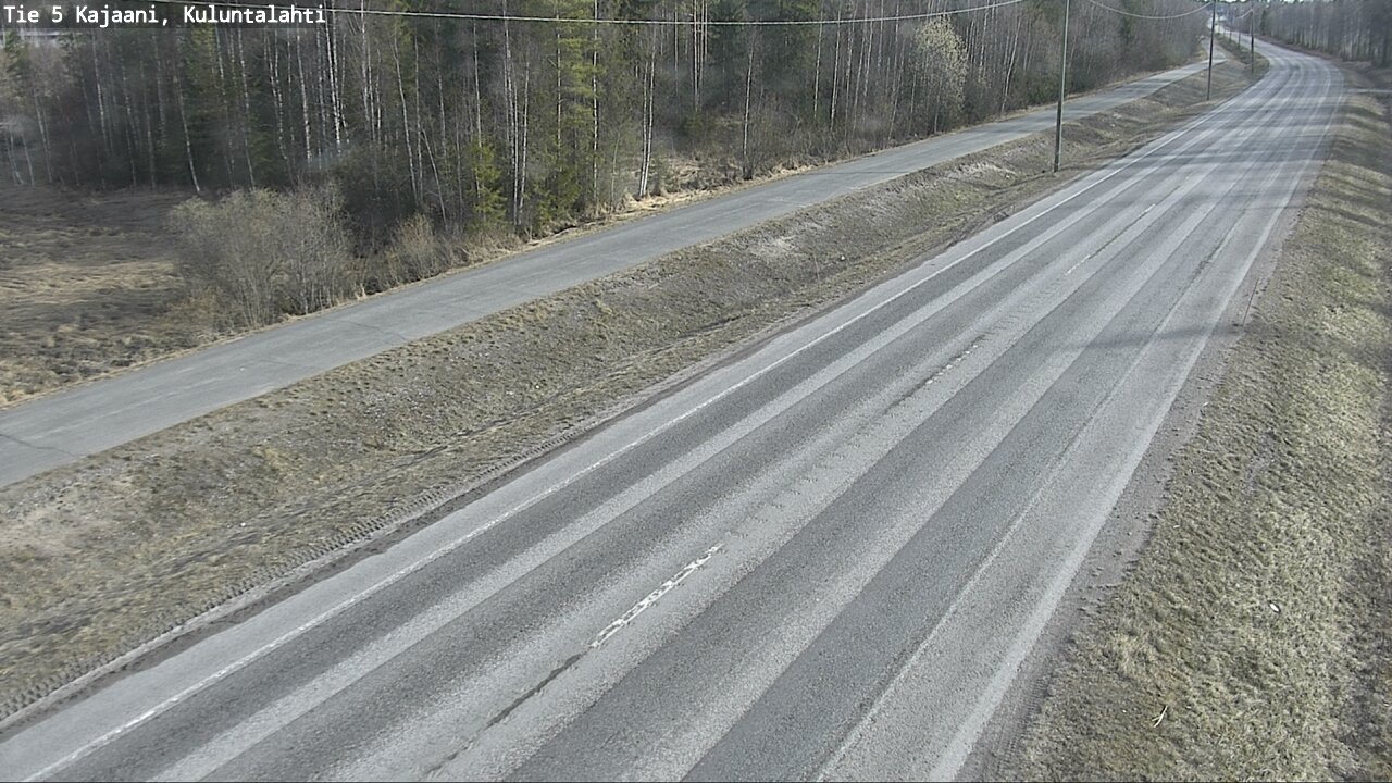 Weather Camera Image Väg 5 Kajaani, Kuluntalahti, Kajaani, Kainuu