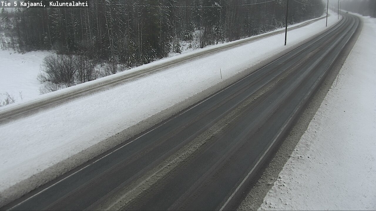 Weather Camera Image Väg 5 Kajaani, Kuluntalahti, Kajaani, Kainuu