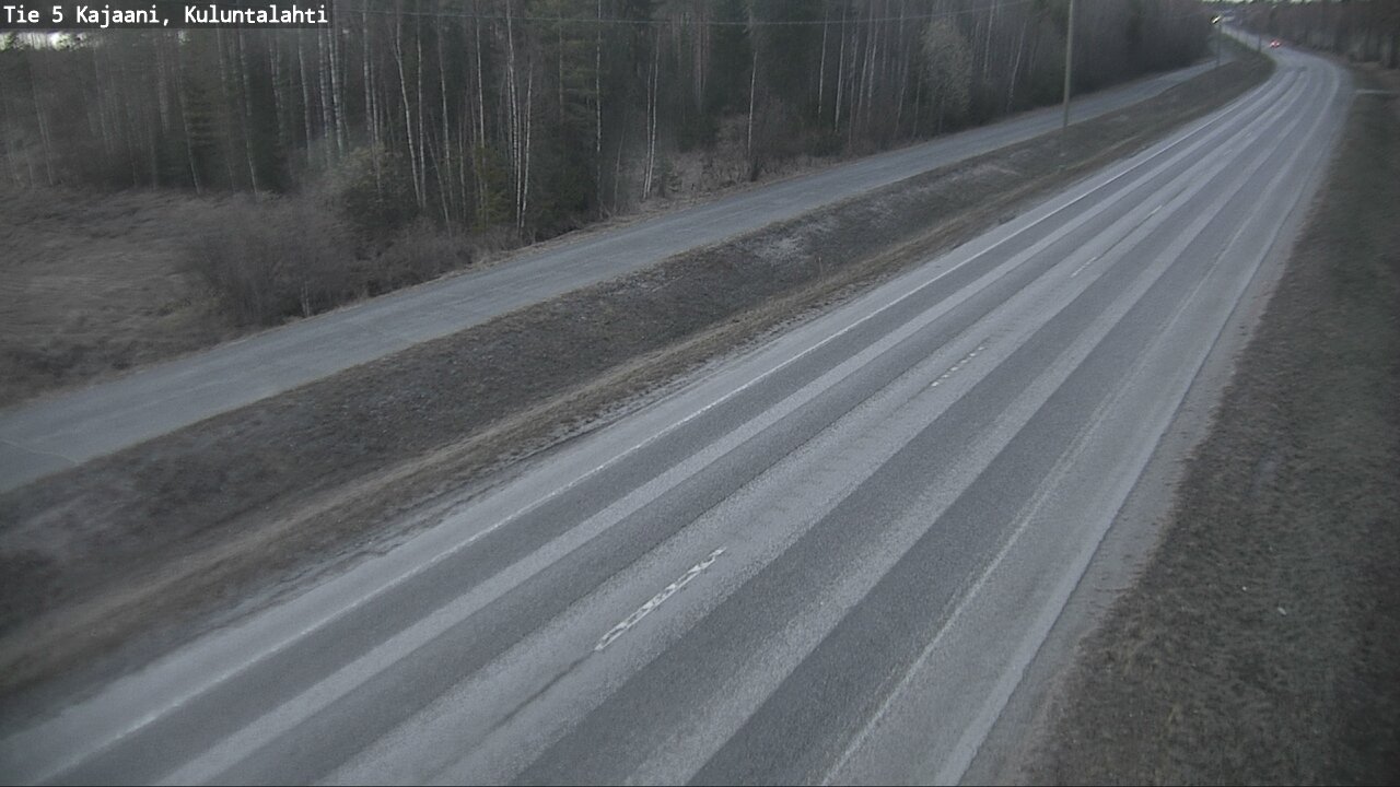 Weather Camera Image Väg 5 Kajaani, Kuluntalahti, Kajaani, Kainuu