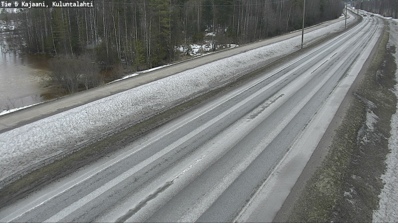 Weather Camera Image Väg 5 Kajaani, Kuluntalahti, Kajaani, Kainuu