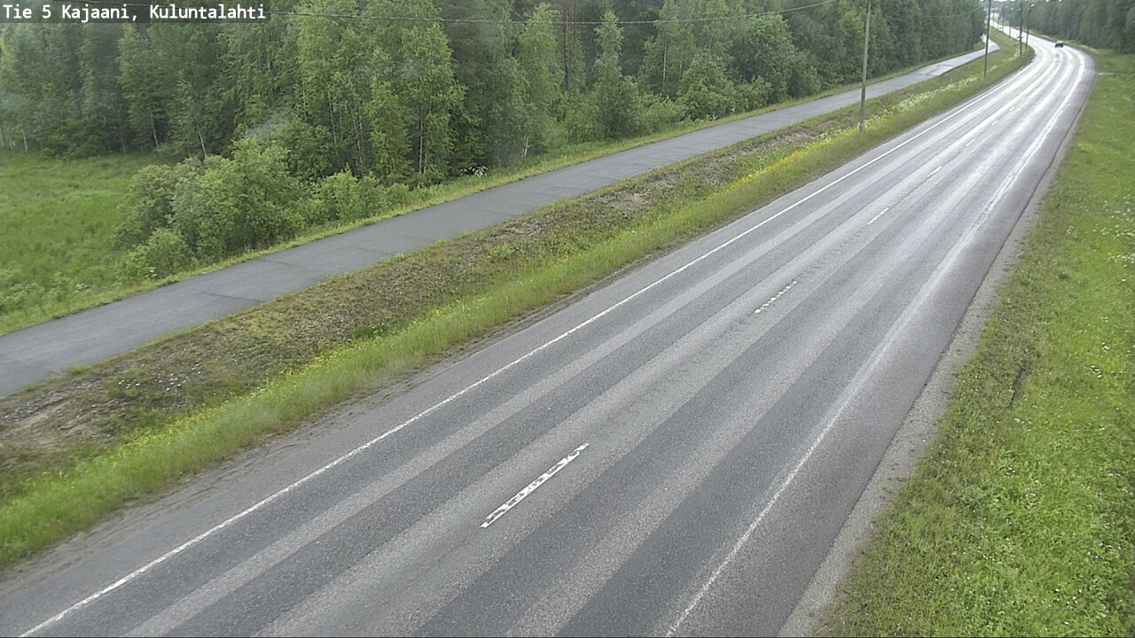 Weather Camera Image Väg 5 Kajaani, Kuluntalahti, Kajaani, Kainuu