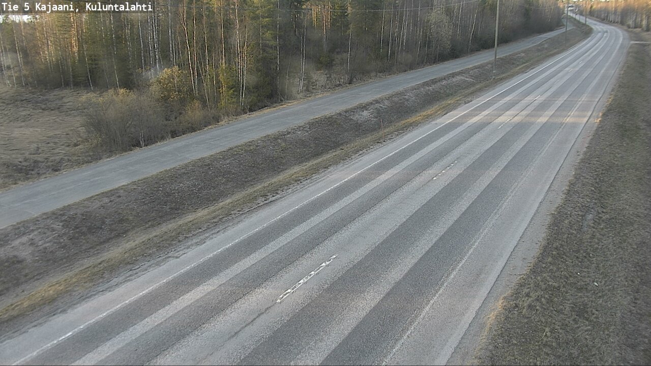 Weather Camera Image Väg 5 Kajaani, Kuluntalahti, Kajaani, Kainuu