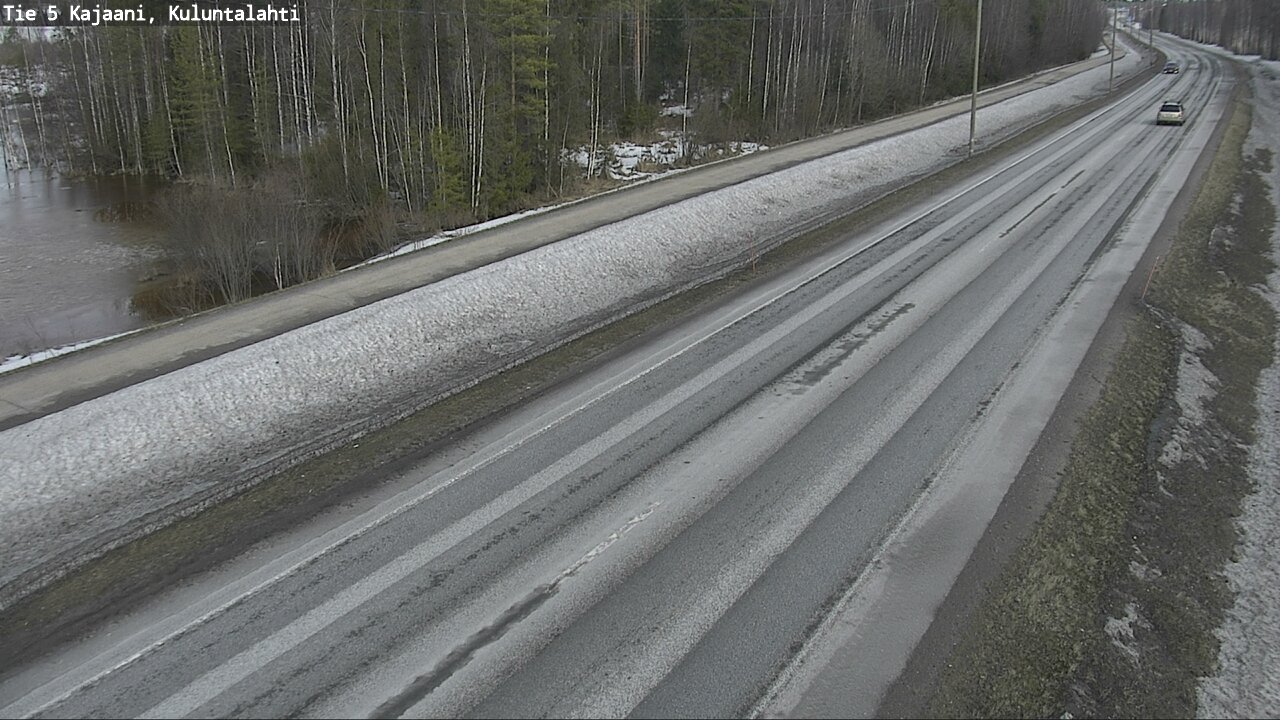 Weather Camera Image Väg 5 Kajaani, Kuluntalahti, Kajaani, Kainuu