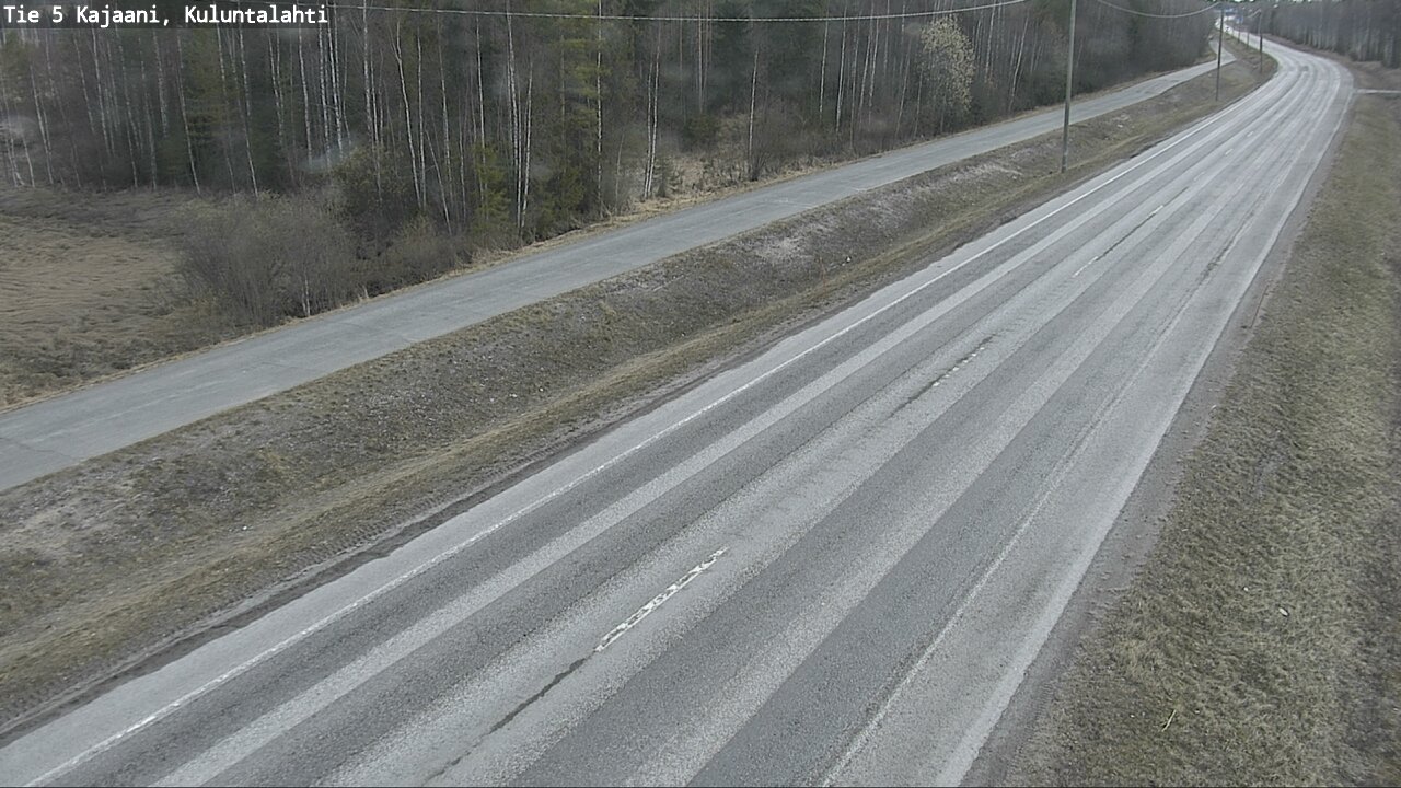 Weather Camera Image Väg 5 Kajaani, Kuluntalahti, Kajaani, Kainuu