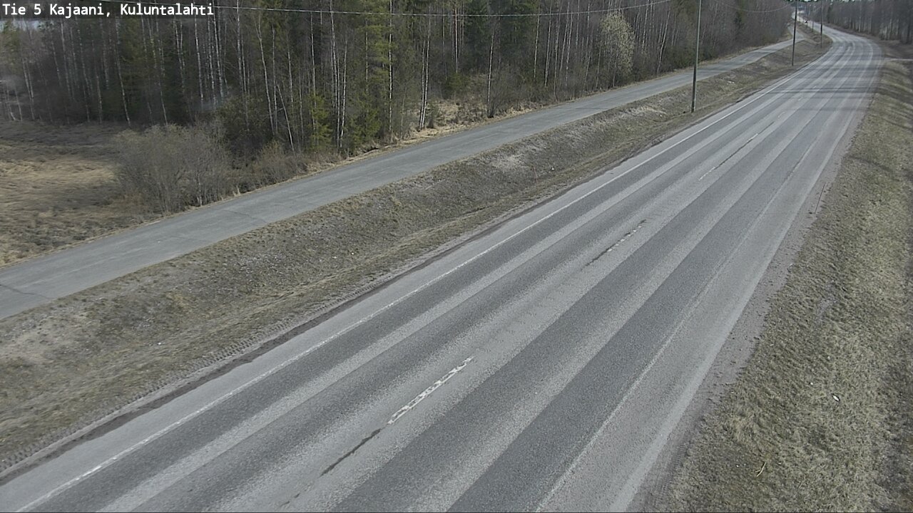 Weather Camera Image Väg 5 Kajaani, Kuluntalahti, Kajaani, Kainuu