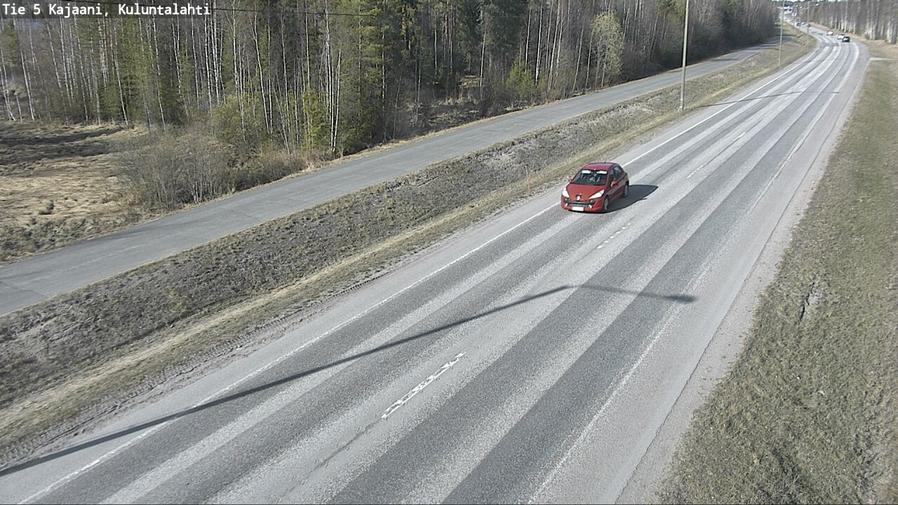 Weather Camera Image Väg 5 Kajaani, Kuluntalahti, Kajaani, Kainuu