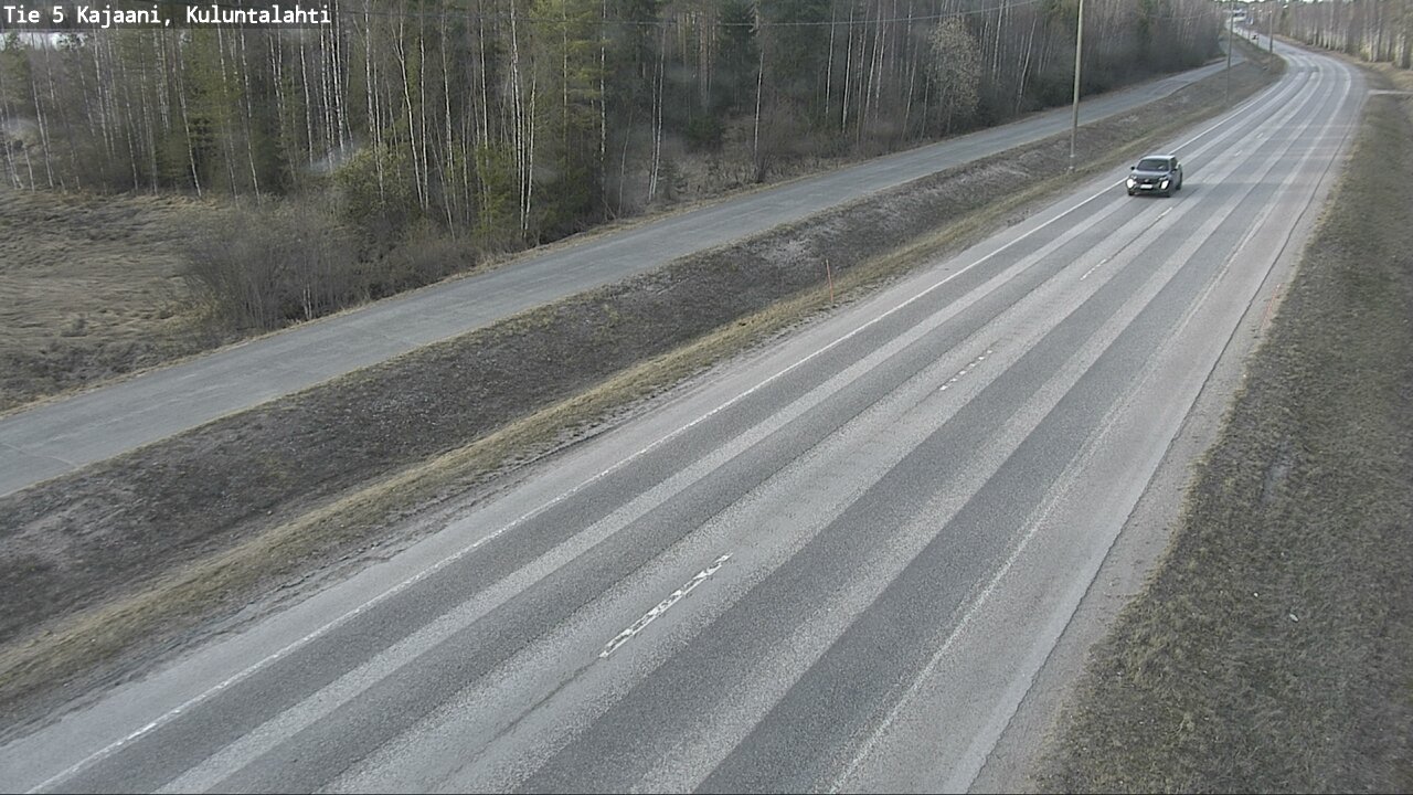 Weather Camera Image Väg 5 Kajaani, Kuluntalahti, Kajaani, Kainuu