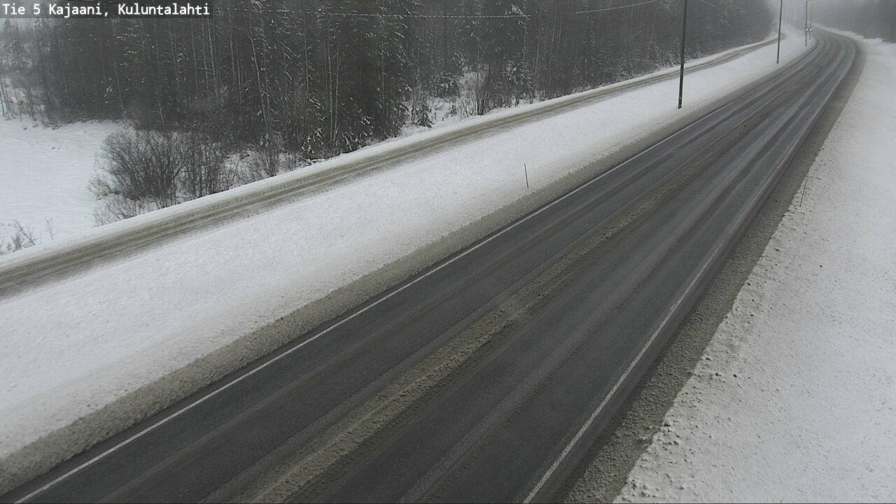 Weather Camera Image Väg 5 Kajaani, Kuluntalahti, Kajaani, Kainuu