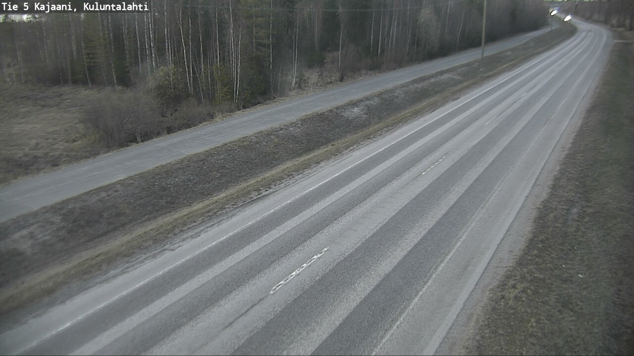 Weather Camera Image Väg 5 Kajaani, Kuluntalahti, Kajaani, Kainuu