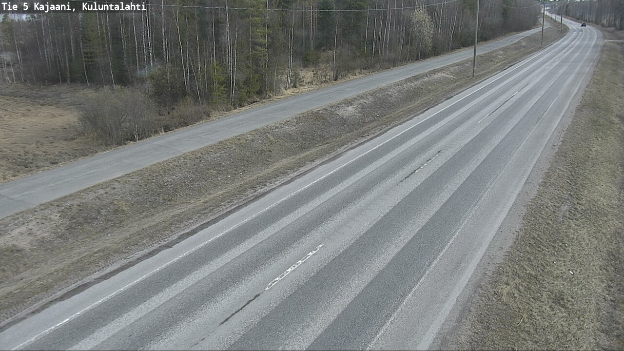 Weather Camera Image Väg 5 Kajaani, Kuluntalahti, Kajaani, Kainuu