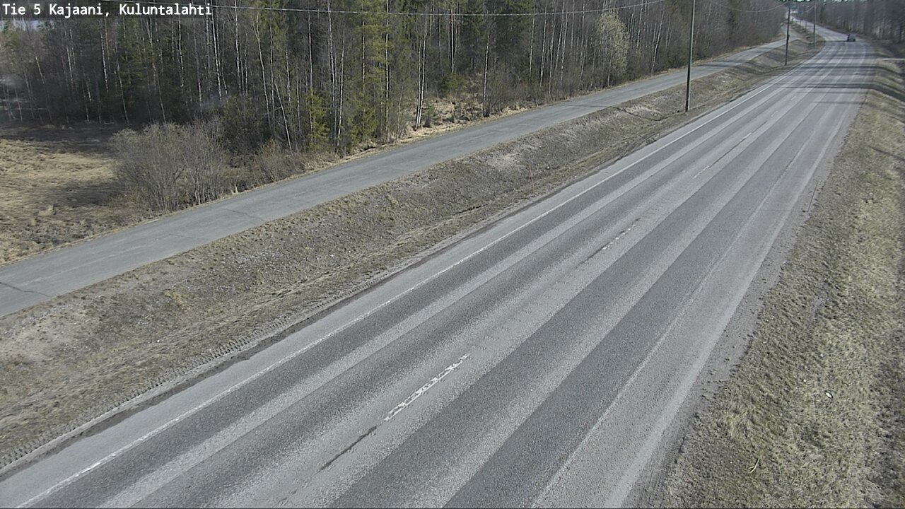 Weather Camera Image Väg 5 Kajaani, Kuluntalahti, Kajaani, Kainuu