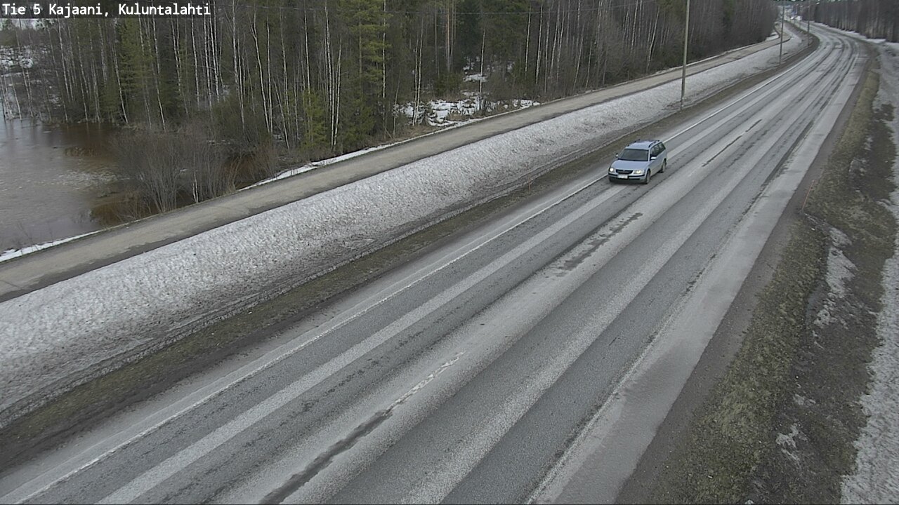 Weather Camera Image Väg 5 Kajaani, Kuluntalahti, Kajaani, Kainuu