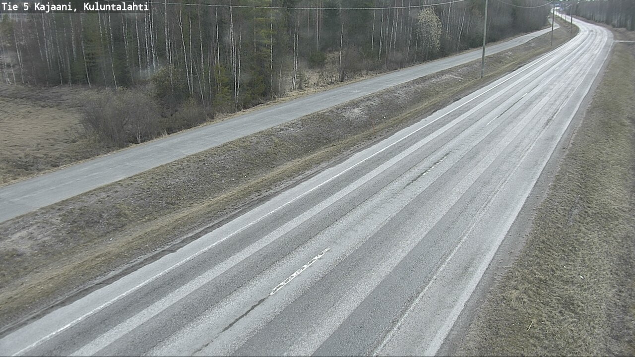 Weather Camera Image Väg 5 Kajaani, Kuluntalahti, Kajaani, Kainuu
