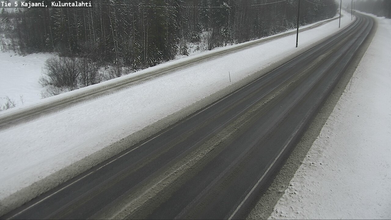Weather Camera Image Väg 5 Kajaani, Kuluntalahti, Kajaani, Kainuu