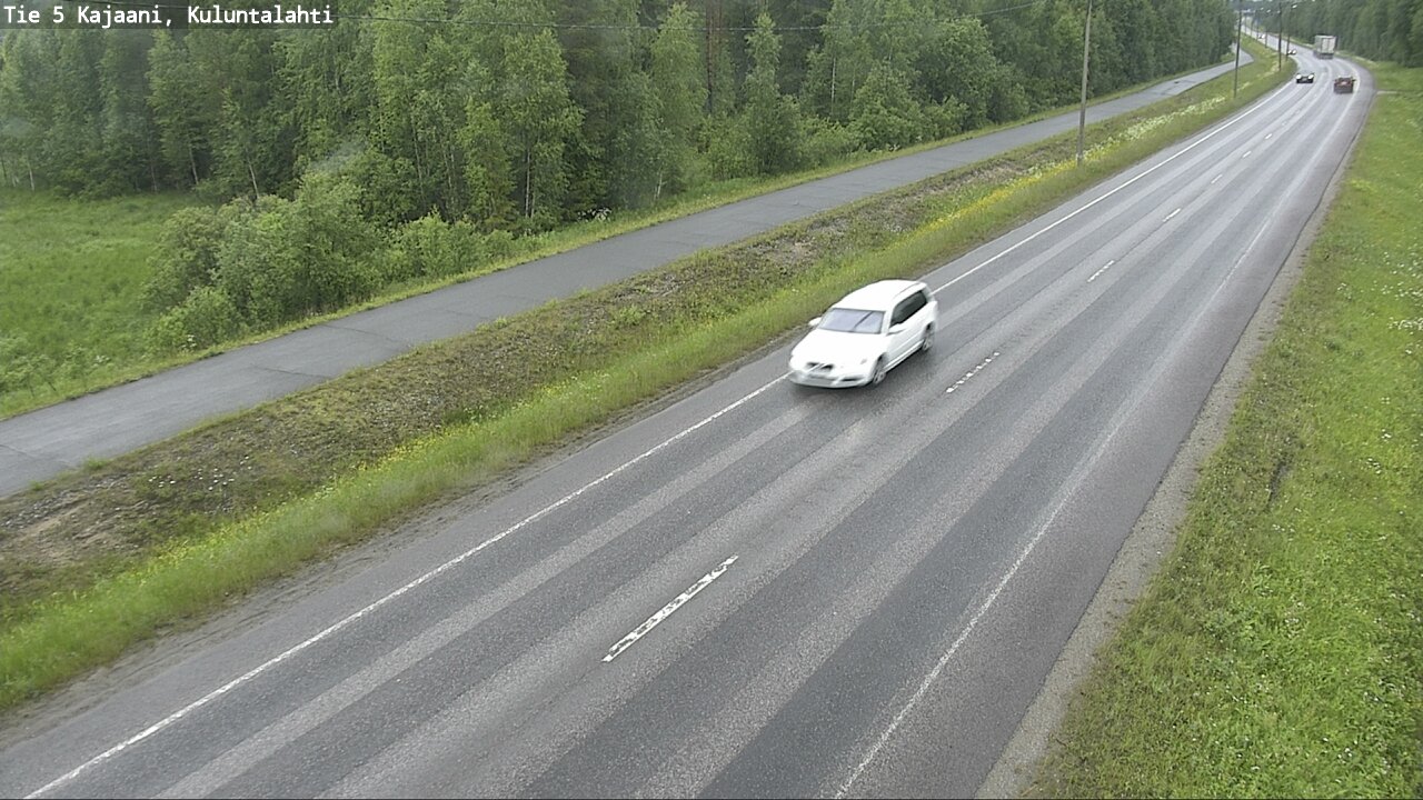 Weather Camera Image Väg 5 Kajaani, Kuluntalahti, Kajaani, Kainuu