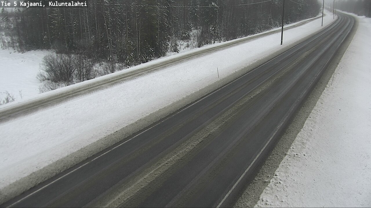 Weather Camera Image Väg 5 Kajaani, Kuluntalahti, Kajaani, Kainuu