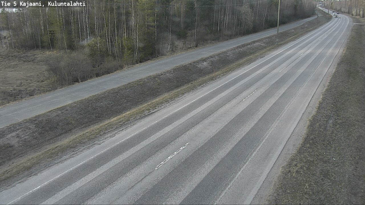 Weather Camera Image Väg 5 Kajaani, Kuluntalahti, Kajaani, Kainuu