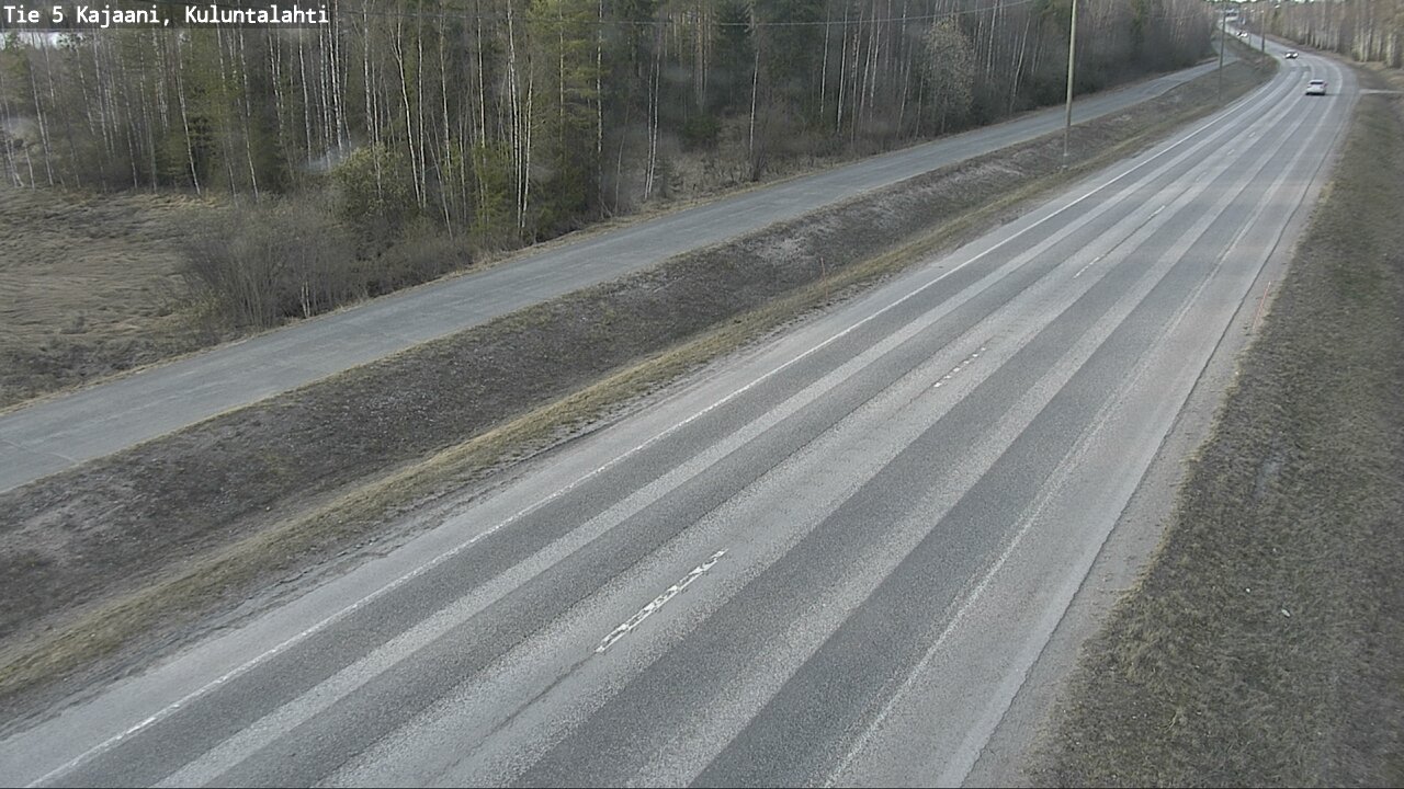 Weather Camera Image Väg 5 Kajaani, Kuluntalahti, Kajaani, Kainuu