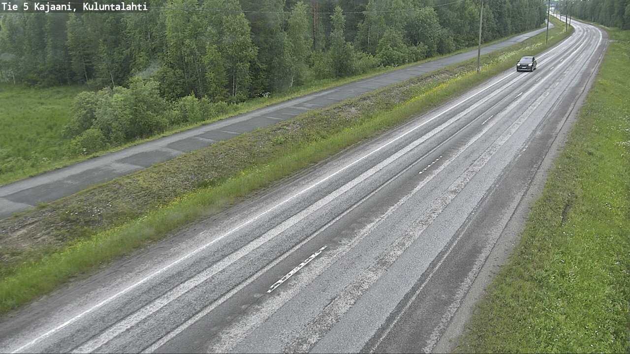 Weather Camera Image Väg 5 Kajaani, Kuluntalahti, Kajaani, Kainuu