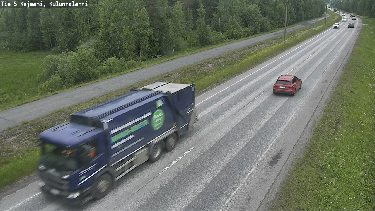 Weather Camera Image Väg 5 Kajaani, Kuluntalahti, Kajaani, Kainuu