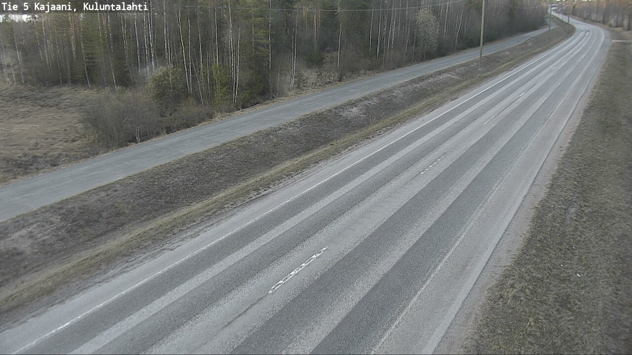 Weather Camera Image Väg 5 Kajaani, Kuluntalahti, Kajaani, Kainuu