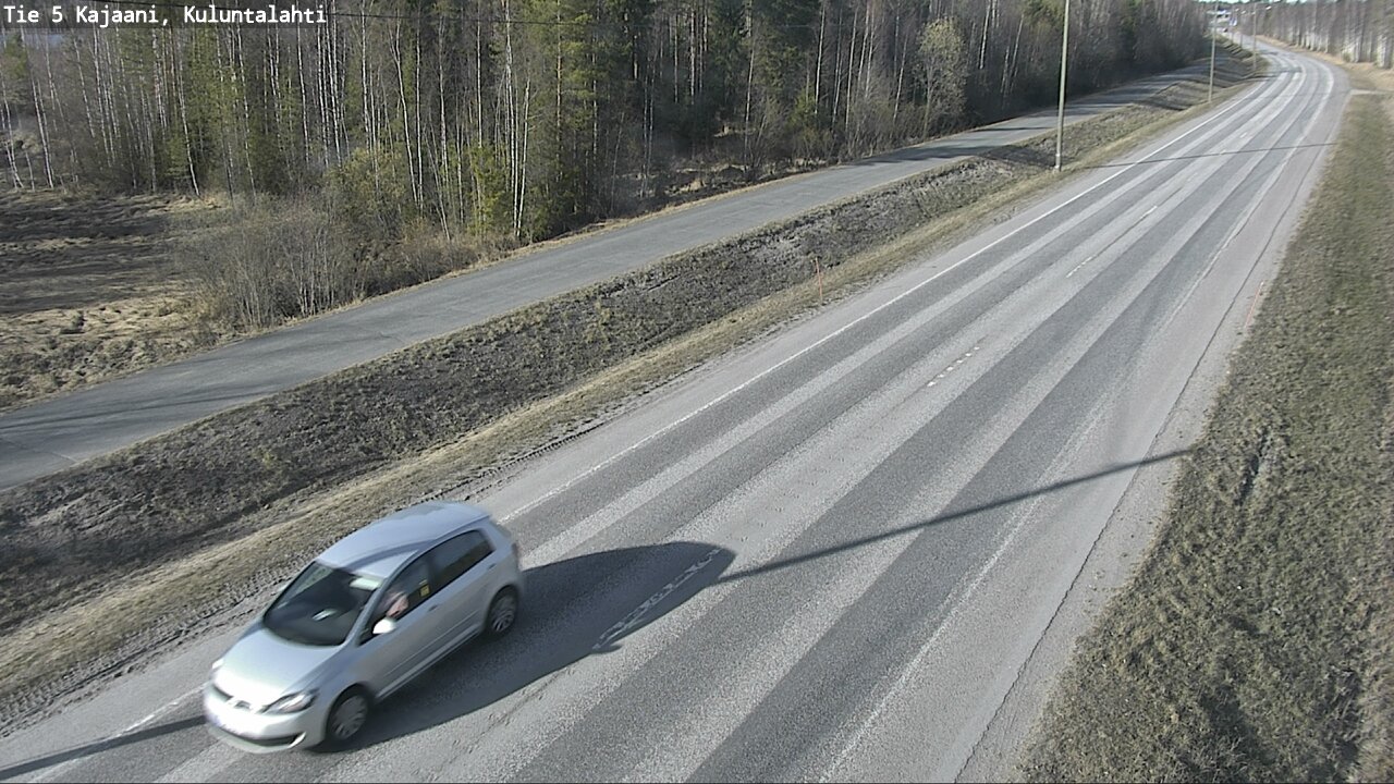 Weather Camera Image Väg 5 Kajaani, Kuluntalahti, Kajaani, Kainuu