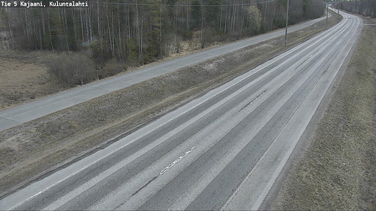 Weather Camera Image Väg 5 Kajaani, Kuluntalahti, Kajaani, Kainuu