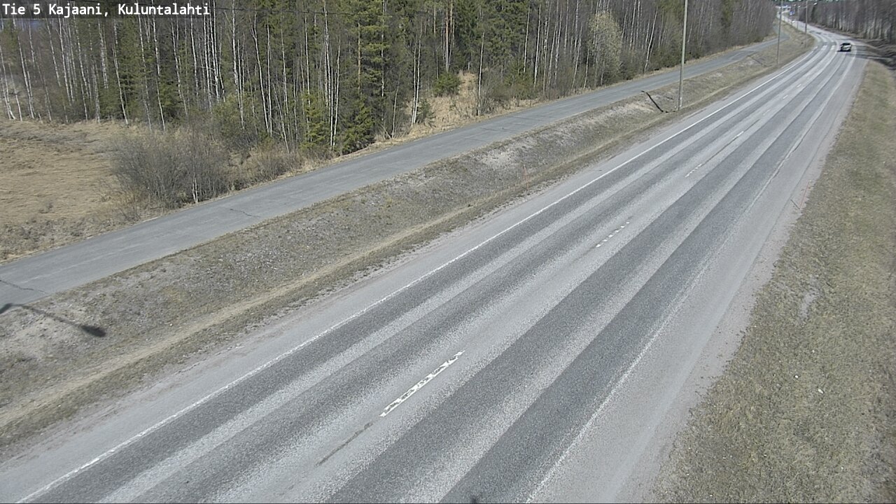 Weather Camera Image Väg 5 Kajaani, Kuluntalahti, Kajaani, Kainuu