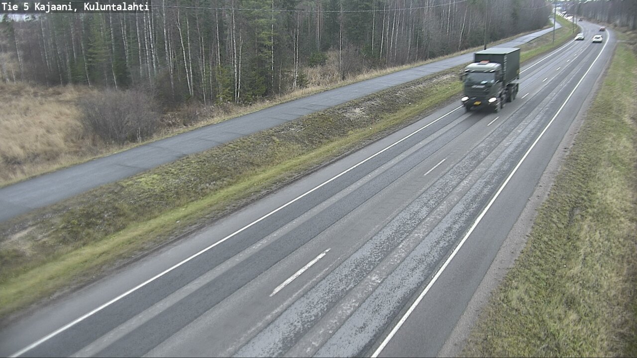 Weather Camera Image Väg 5 Kajaani, Kuluntalahti, Kajaani, Kainuu