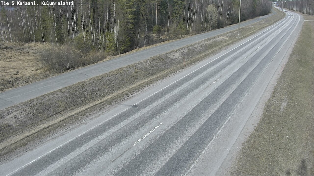 Weather Camera Image Väg 5 Kajaani, Kuluntalahti, Kajaani, Kainuu