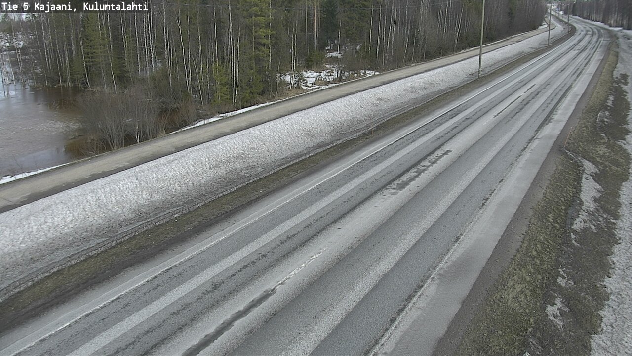 Weather Camera Image Väg 5 Kajaani, Kuluntalahti, Kajaani, Kainuu