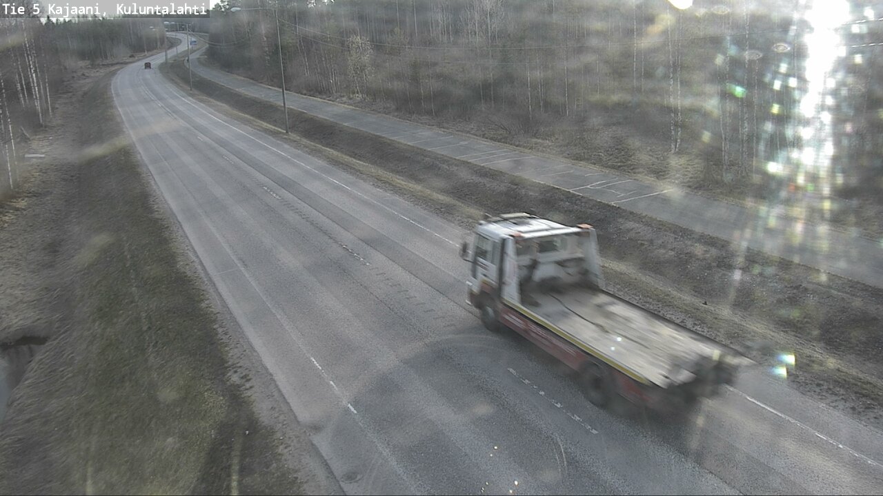 Weather Camera Image Väg 5 Kajaani, Kuluntalahti, Kajaani, Kainuu