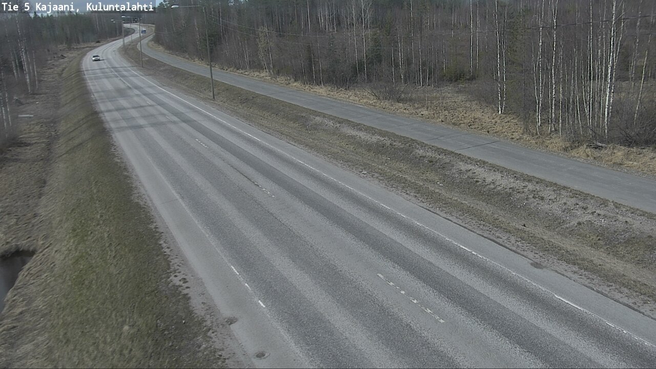 Weather Camera Image Väg 5 Kajaani, Kuluntalahti, Kajaani, Kainuu