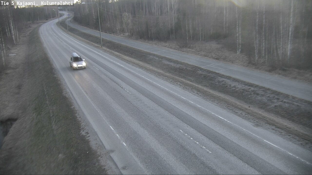 Weather Camera Image Väg 5 Kajaani, Kuluntalahti, Kajaani, Kainuu
