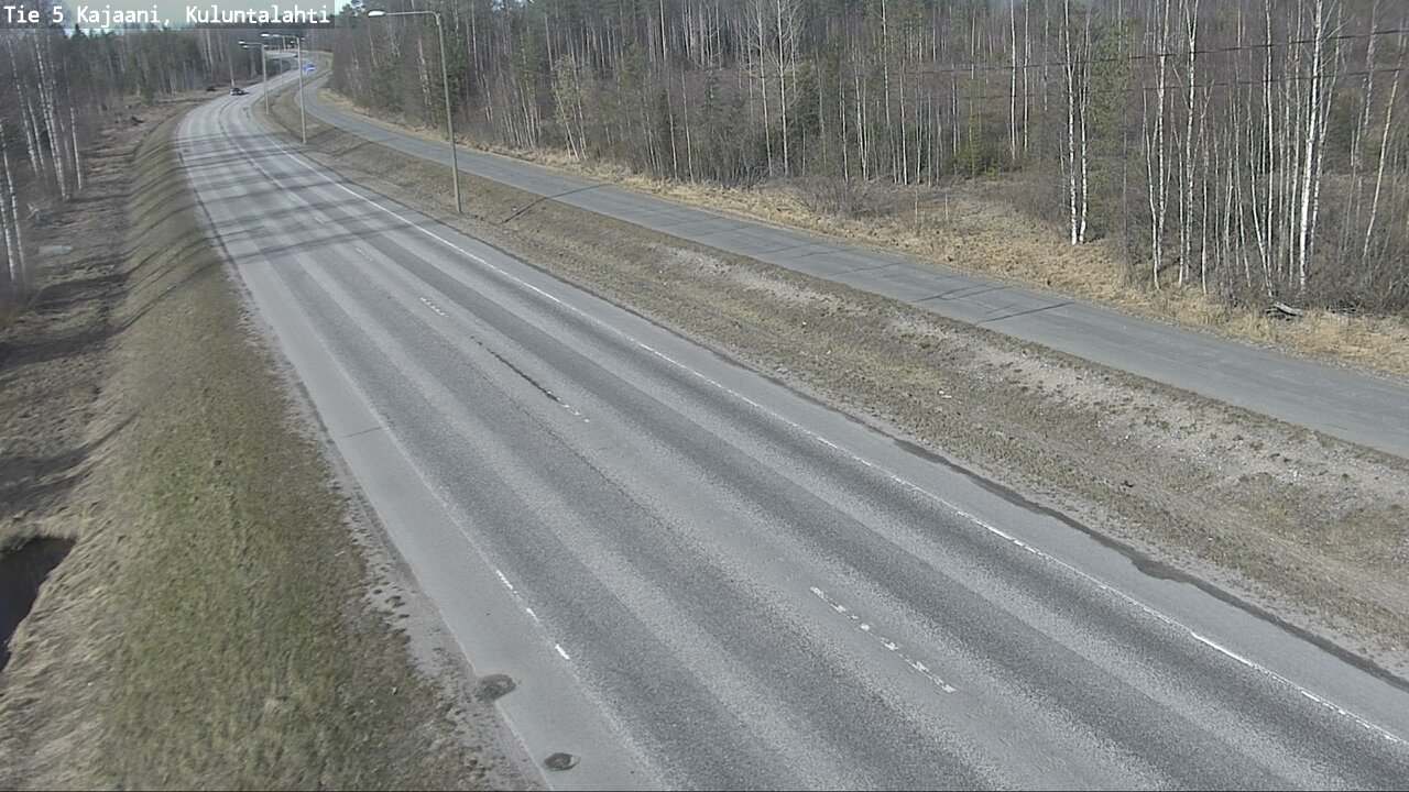 Weather Camera Image Väg 5 Kajaani, Kuluntalahti, Kajaani, Kainuu