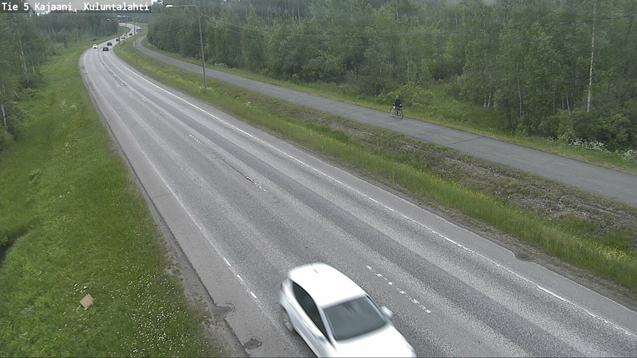 Weather Camera Image Väg 5 Kajaani, Kuluntalahti, Kajaani, Kainuu