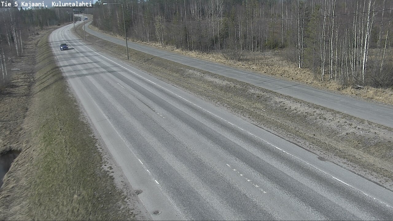 Weather Camera Image Väg 5 Kajaani, Kuluntalahti, Kajaani, Kainuu