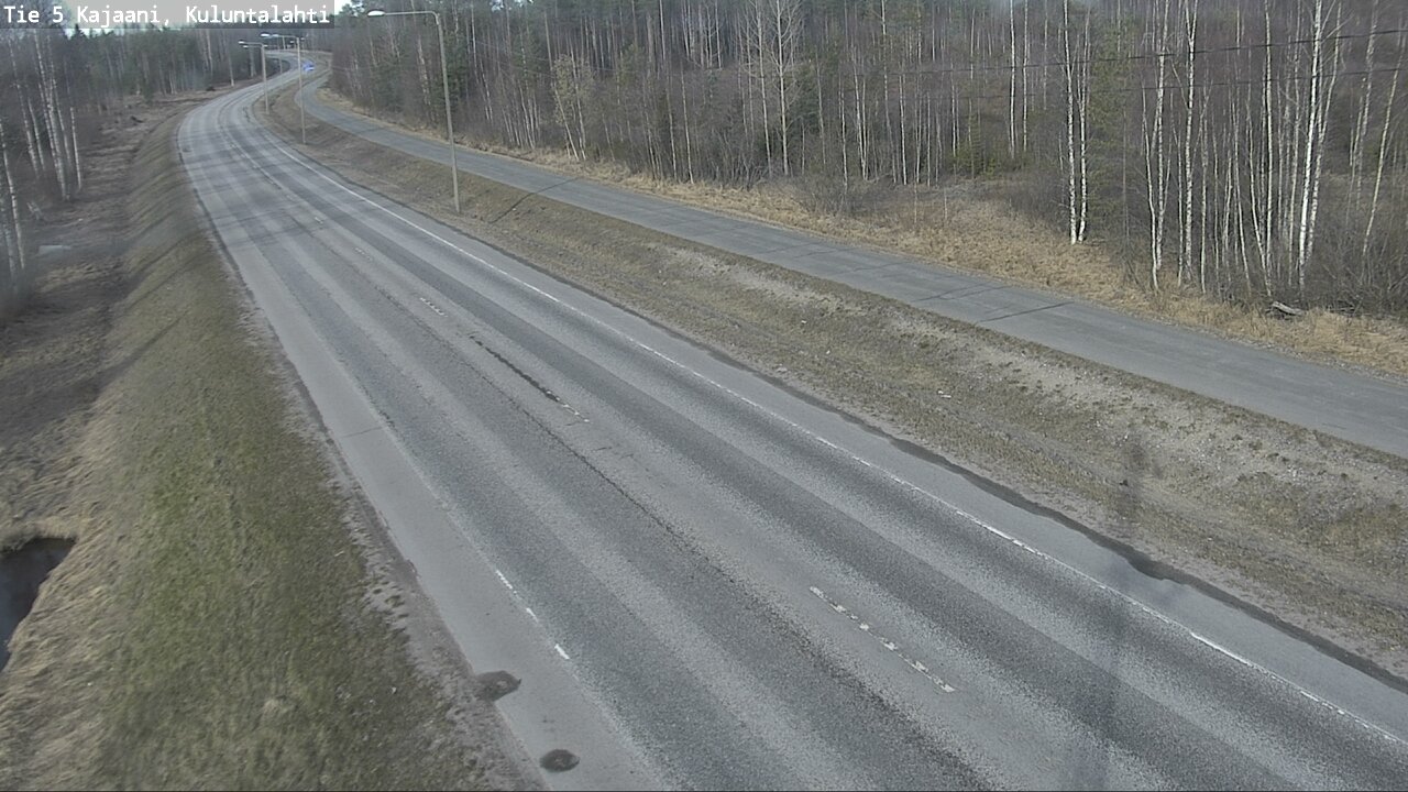 Weather Camera Image Väg 5 Kajaani, Kuluntalahti, Kajaani, Kainuu