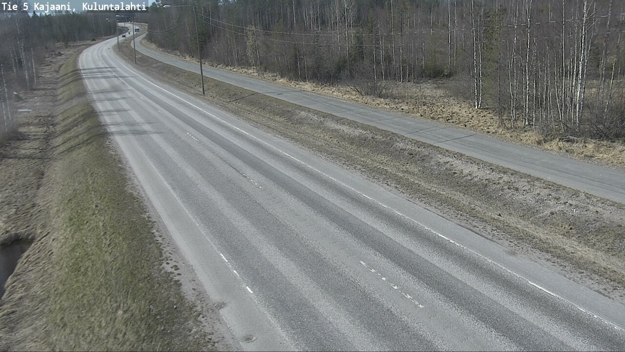 Weather Camera Image Väg 5 Kajaani, Kuluntalahti, Kajaani, Kainuu