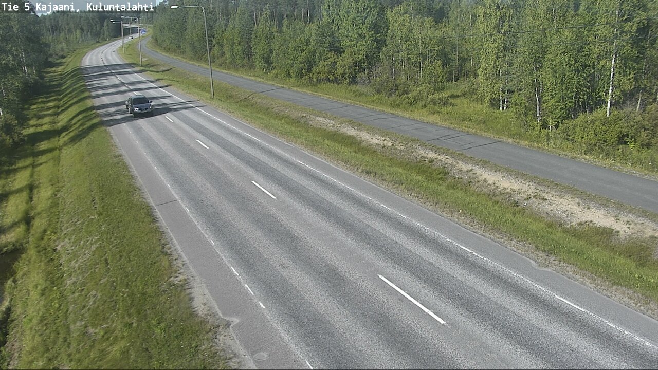 Weather Camera Image Väg 5 Kajaani, Kuluntalahti, Kajaani, Kainuu