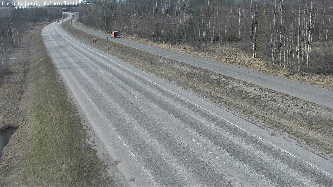 Weather Camera Image Väg 5 Kajaani, Kuluntalahti, Kajaani, Kainuu