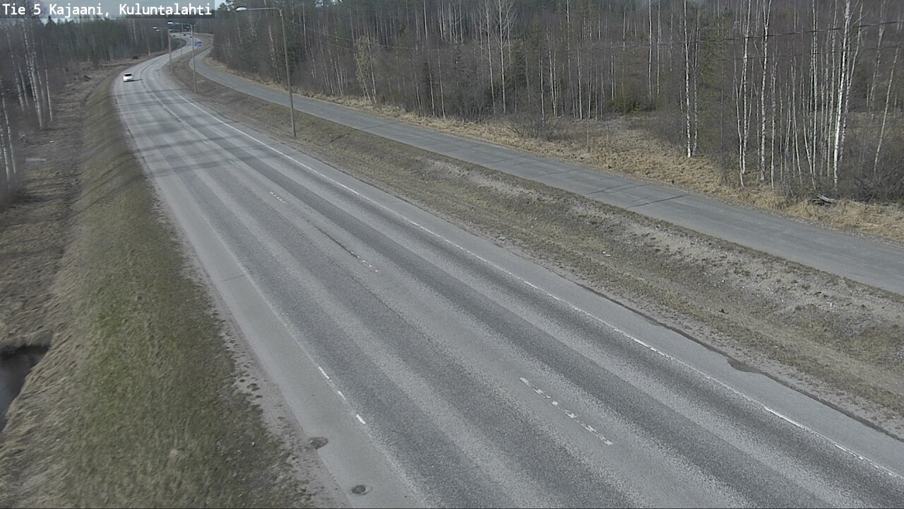 Weather Camera Image Väg 5 Kajaani, Kuluntalahti, Kajaani, Kainuu