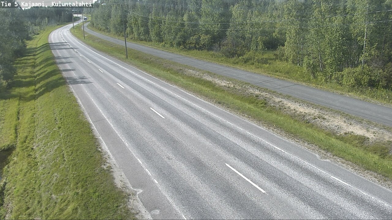 Weather Camera Image Väg 5 Kajaani, Kuluntalahti, Kajaani, Kainuu