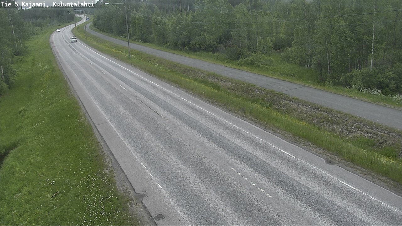 Weather Camera Image Väg 5 Kajaani, Kuluntalahti, Kajaani, Kainuu