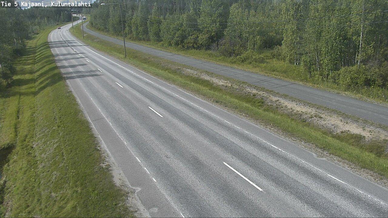 Weather Camera Image Väg 5 Kajaani, Kuluntalahti, Kajaani, Kainuu